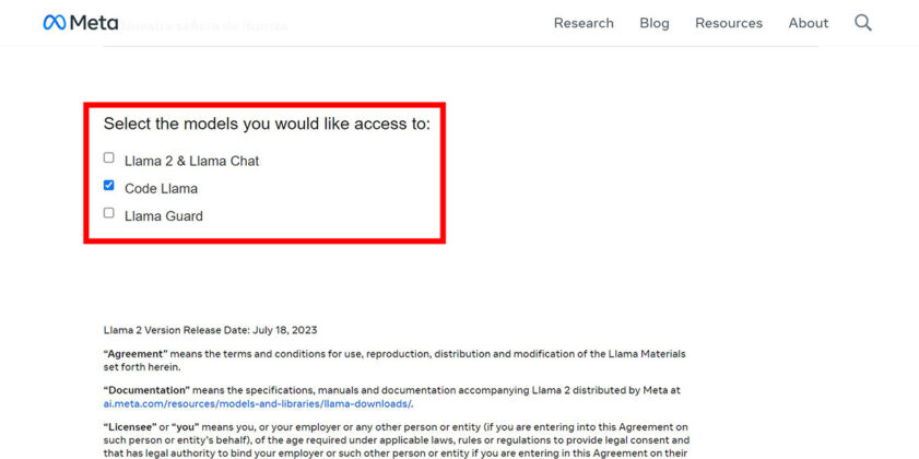 Cómo acceder a Code LLaMA 70B 2