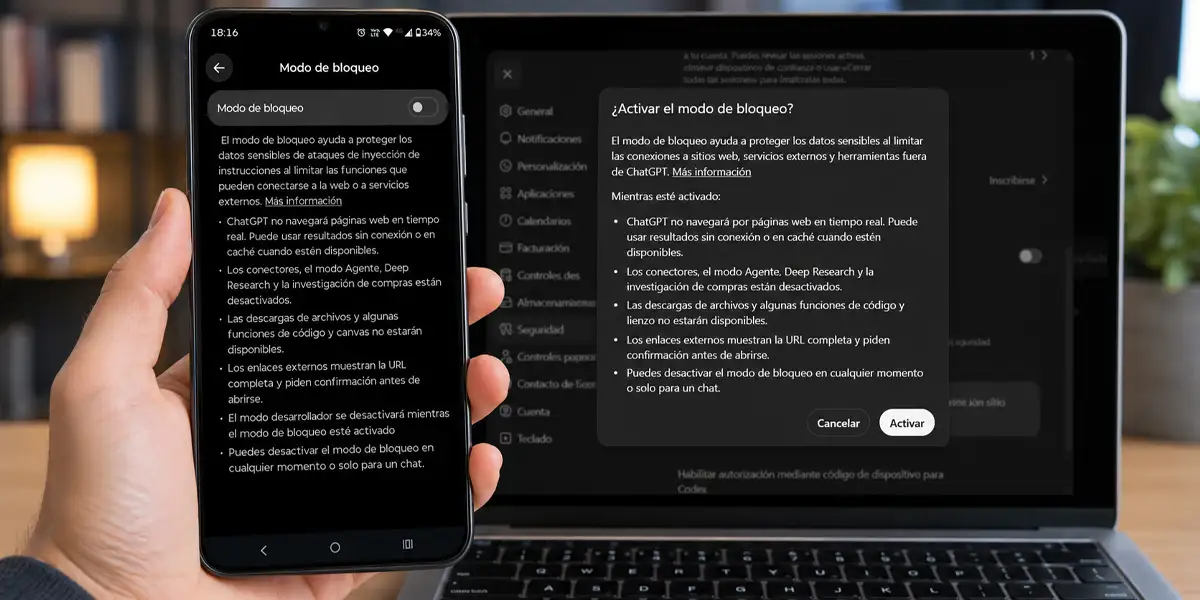 Modo Bloqueo de ChatGPT: cómo activarlo y cuándo conviene usarlo