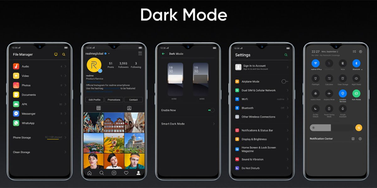Como activar el modo oscuro en moviles Realme con ColorOS 6
