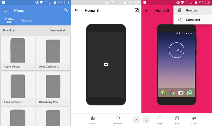 Cómo anadir marco de móvil a captura de pantalla en Android