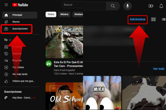 Cómo eliminar todas las suscripciones de YouTube de una vez