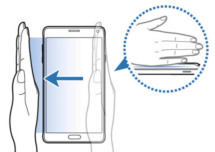 Como capturar pantalla deslizando la mano en Samsung Galaxy