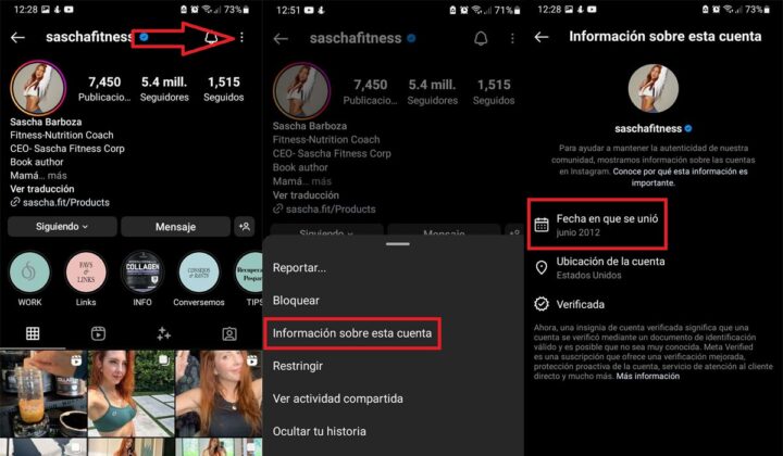 Cómo comprobar la antigüedad de una cuenta de Instagram