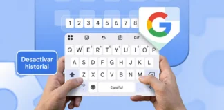 Cómo desactivar el historial del teclado de Google Gboard