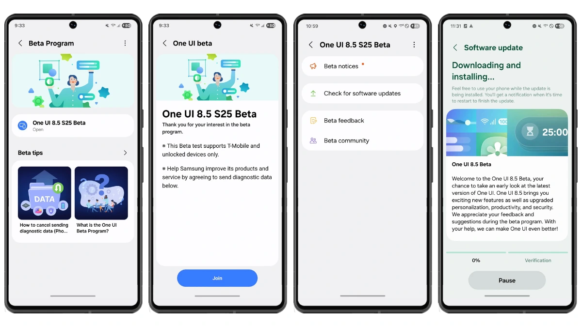 Como descargar e instalar One UI 8.5 Beta