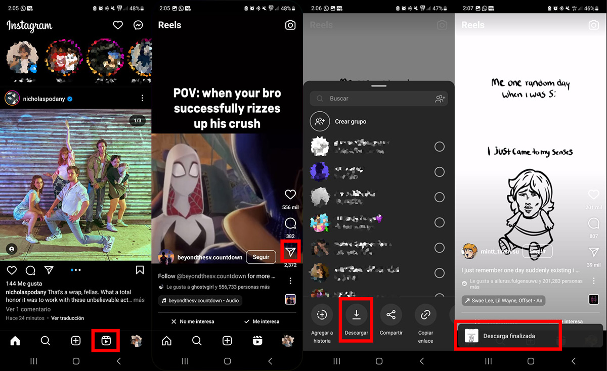 Cómo descargar un Reel desde Instagram