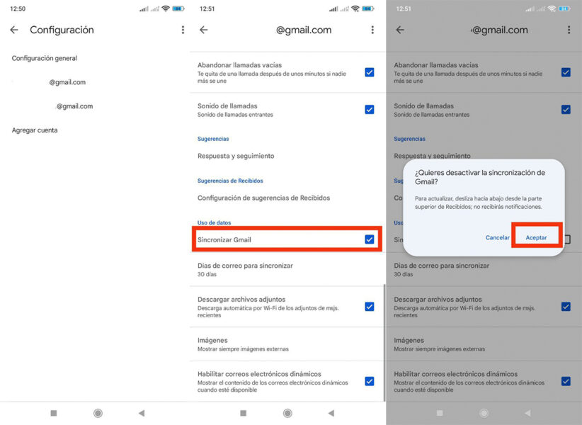 Cómo desvincular una cuenta de Gmail en Android