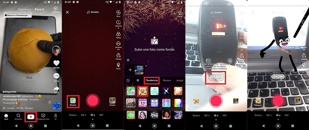 Como encontrar efecto de TikTok que da vida a los objetos