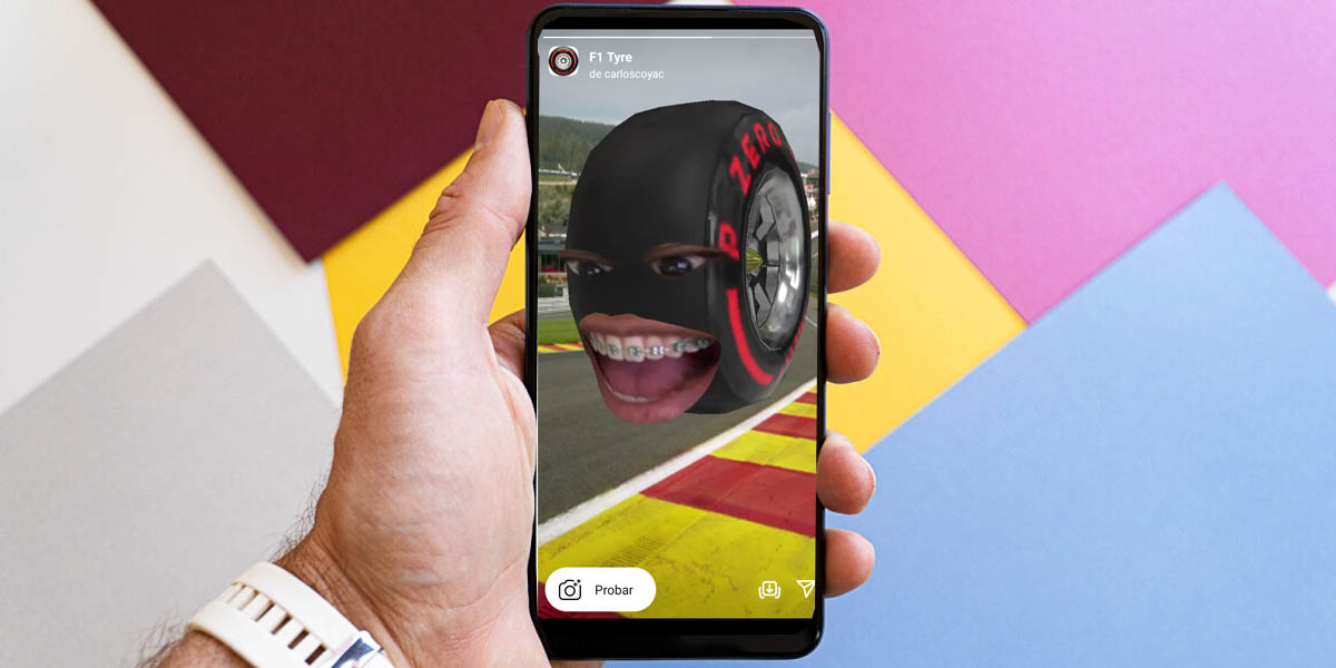 Como encontrar filtro rueda de Formula 1 Instagram