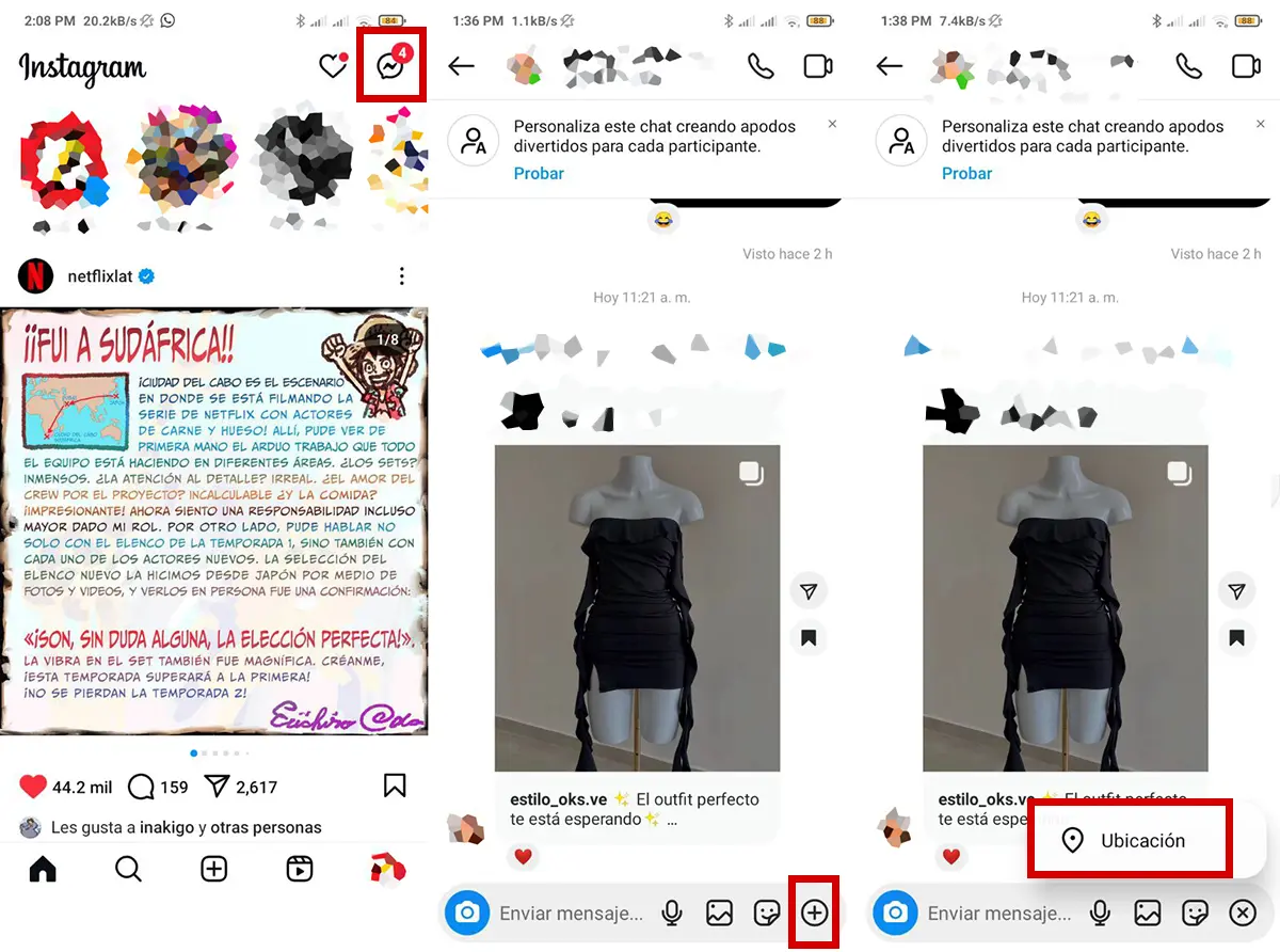 Cómo enviar tu ubicación en tiempo real en Instagram 1