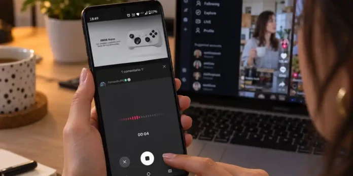 Cómo enviar un audio en los comentarios de un TikTok