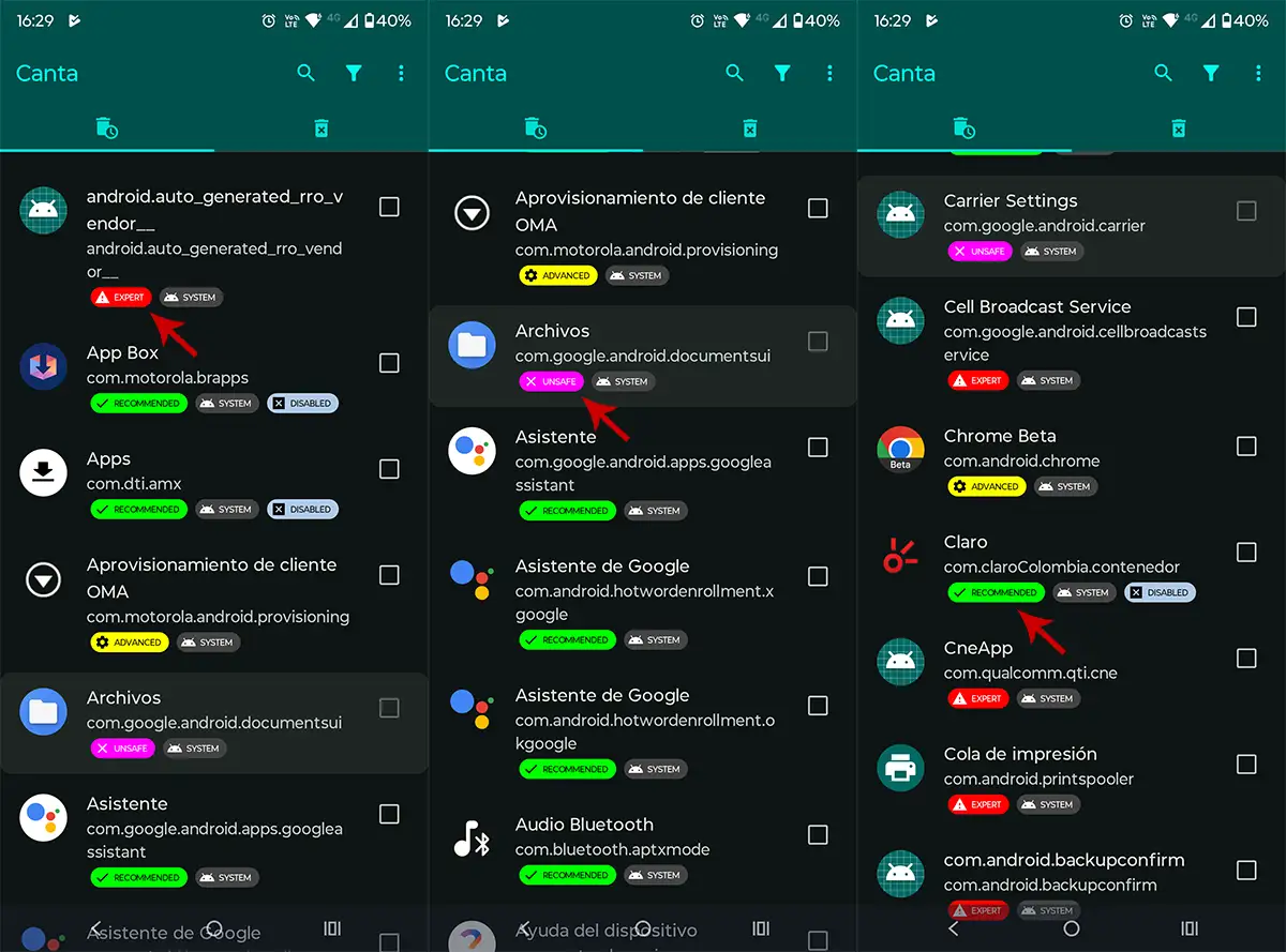 Como funciona la herramienta Canta