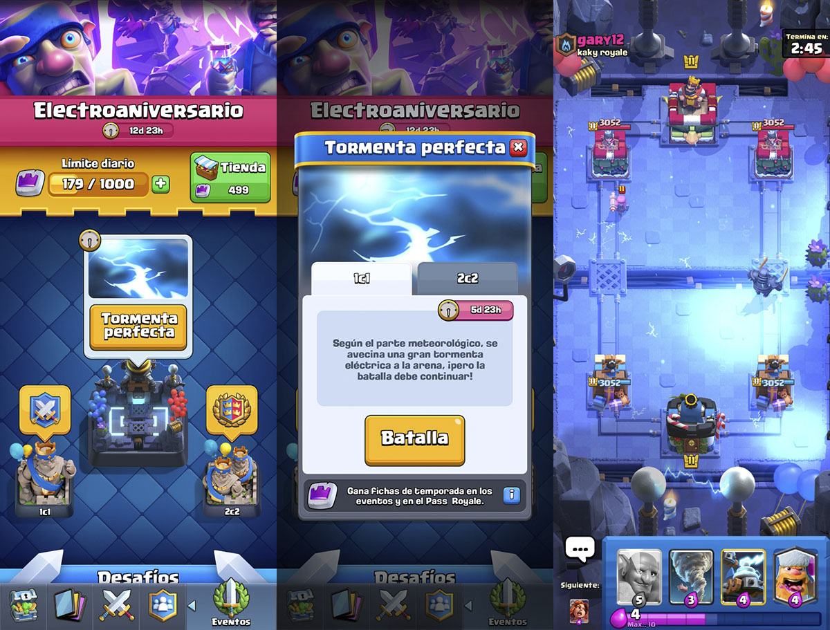 Como ganar el Desafio de la Tormenta perfecta de Clash Royale