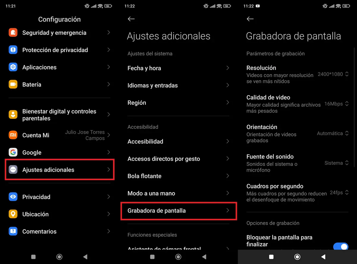 Como grabar pantalla en movil Xiaomi sin instalar nada 1