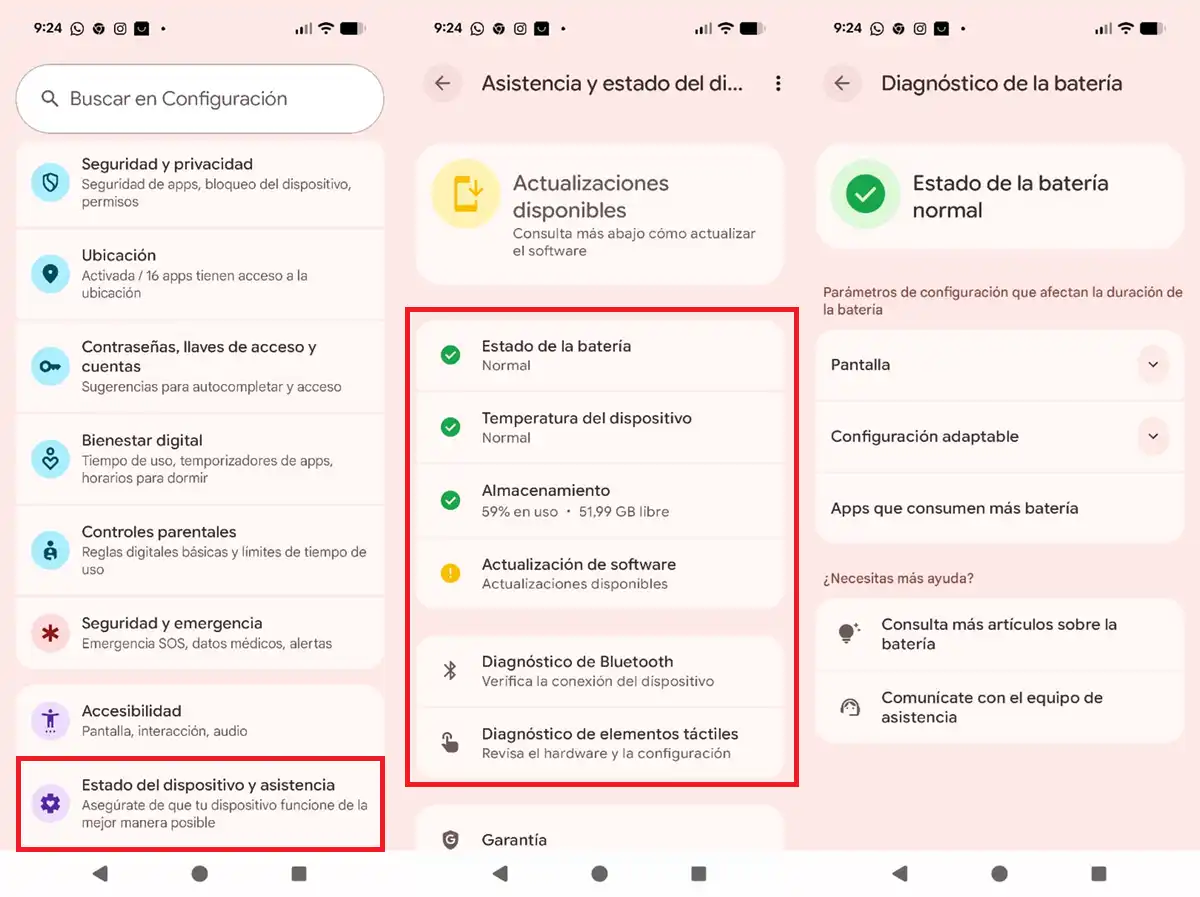 Como hacer un diagnostico completo de tu Google Pixel desde los ajustes