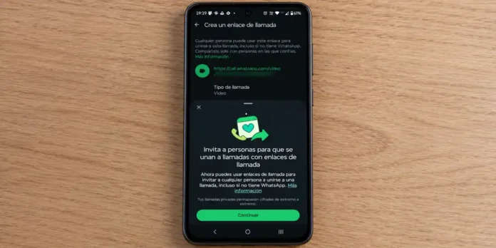 Cómo invitar a alguien a una llamada de WhatsApp sin cuenta