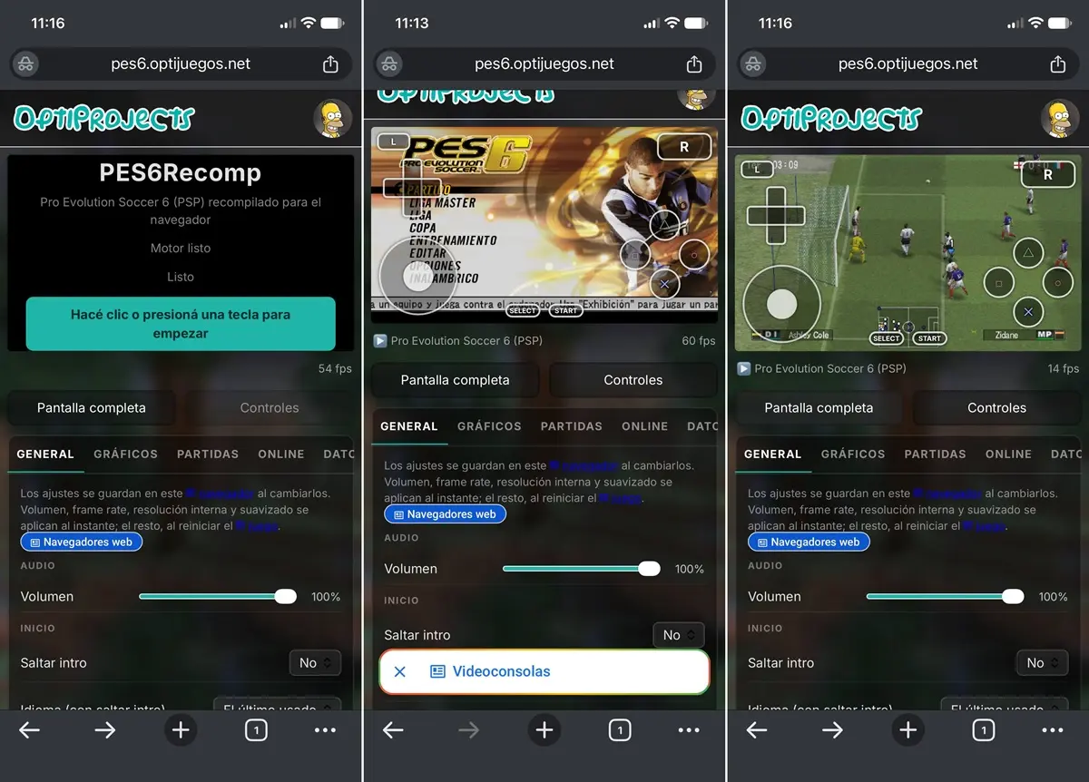 Cómo jugar al PES 6 desde el telefono sin descargar nada movil android iphone