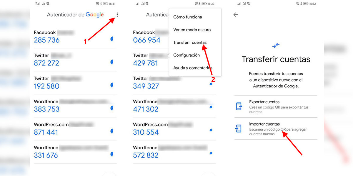 Cómo migrar todas tus cuentas del Autenticador de Google a tu nuevo móvil muy fácil