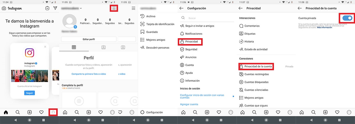 Como poner una cuenta de Instagram publica