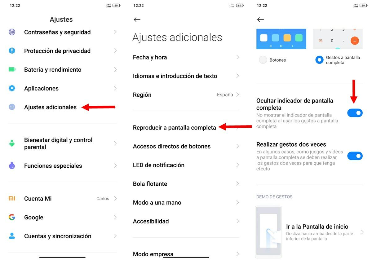 Como quitar barra de MIUI 12 que imita a la de iOS