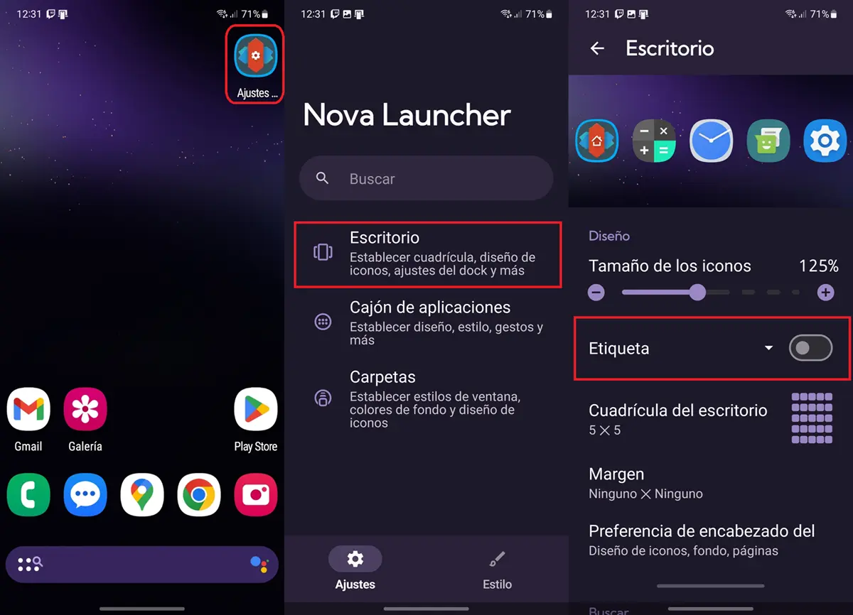 Como quitar el nombre de las aplicaciones en cualquier Android