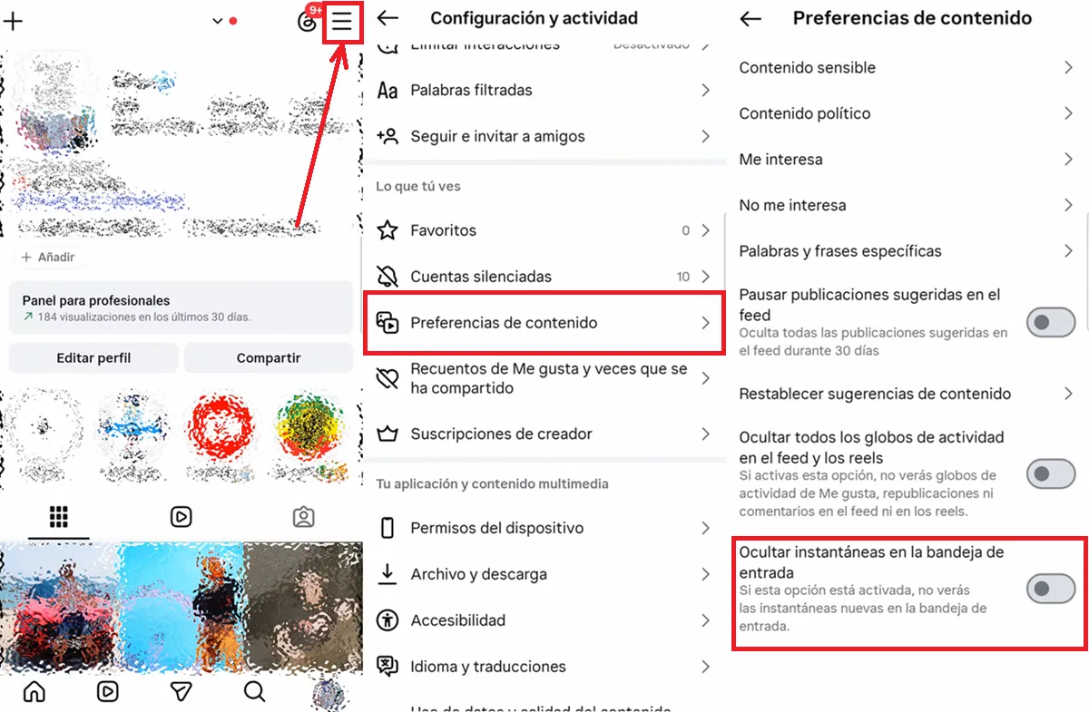 Como quitar instantaneas (Instant) de Instagram