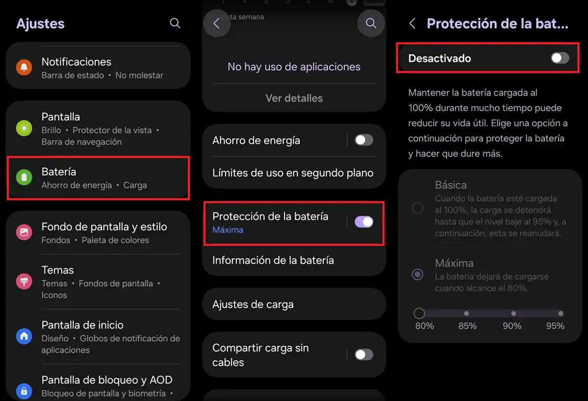 Como quitar la proteccion de bateria en un Samsung Galaxy
