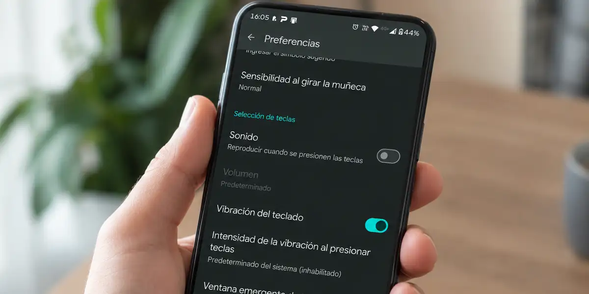 Cómo desactivar la vibración del teclado en Android