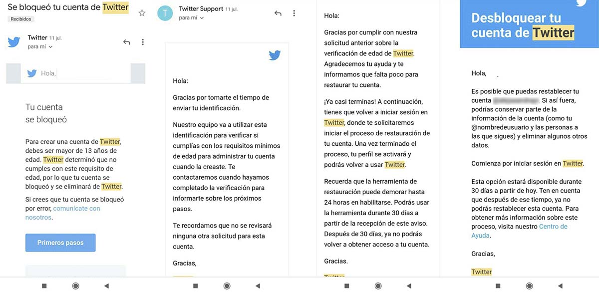 Cómo recuperar perfil Twitter te registraste con 12 años o menos