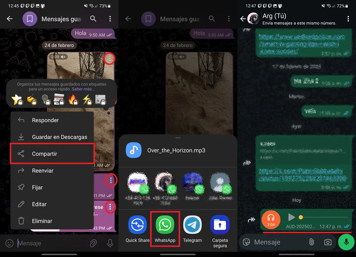 Cómo Reenviar Un Archivo Multimedia Telegram A Whatsapp