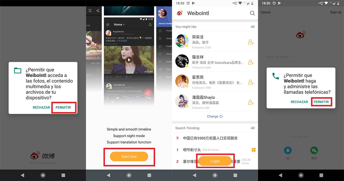 Como registrarse en Weibo China