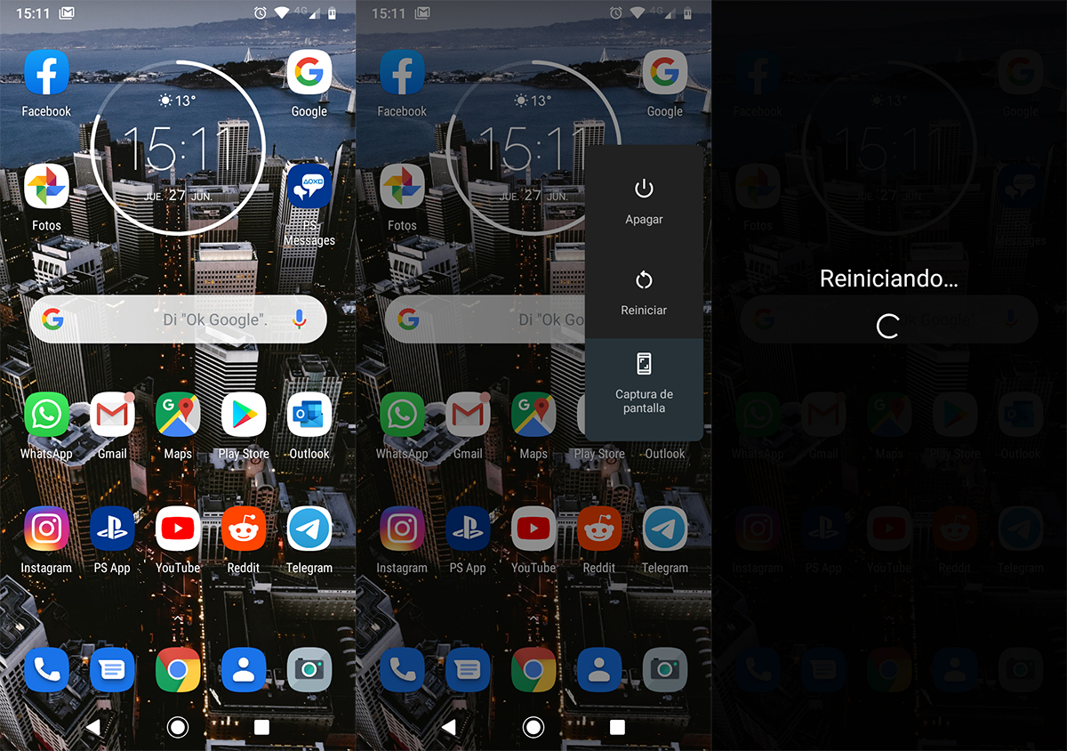 Como reiniciar telefono Android