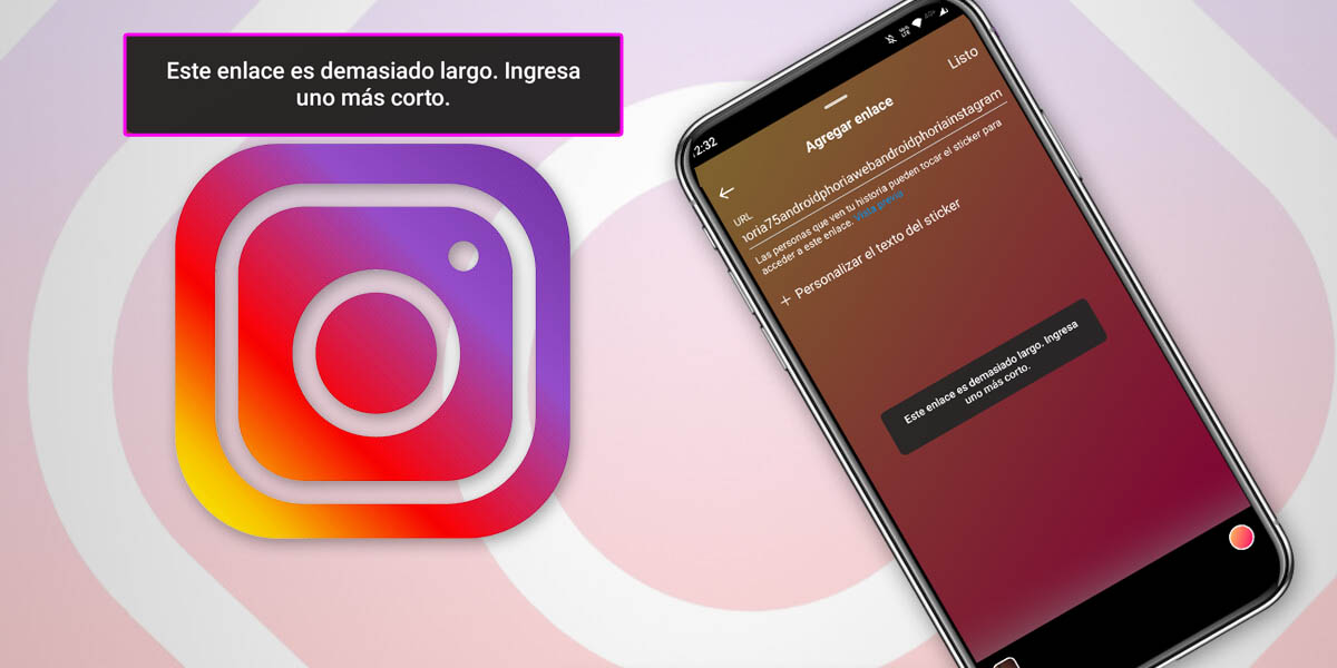 Como solucionar error Este enlace es demasiado largo en Instagram