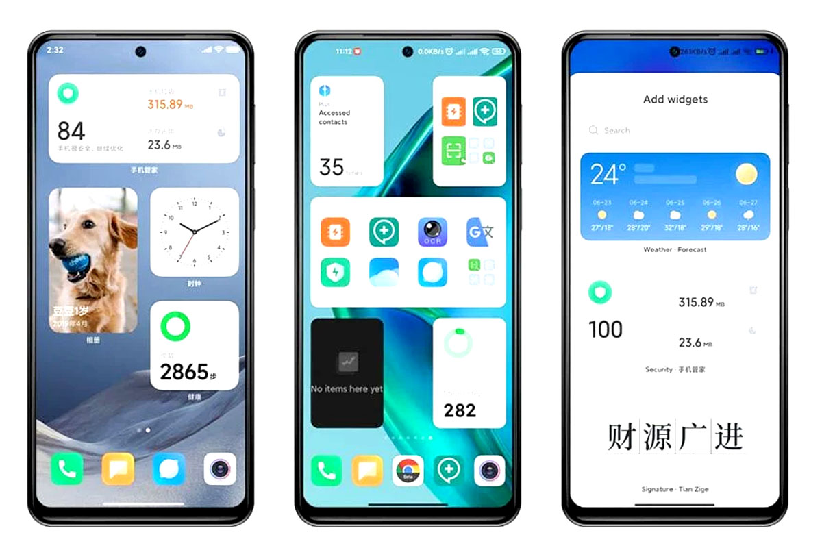 Cómo son los nuevos widgets de Xiaomi basados en Widgetsmith de iOS de Apple desde la nueva app de sistema