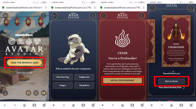 Cómo hacer el test de Avatar Studios para descubrir qué maestro eres