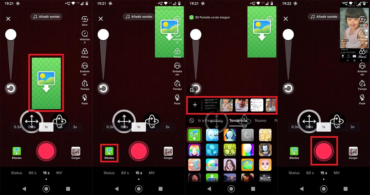 Como usar efecto 3d pantalla verde imagen en TikTok