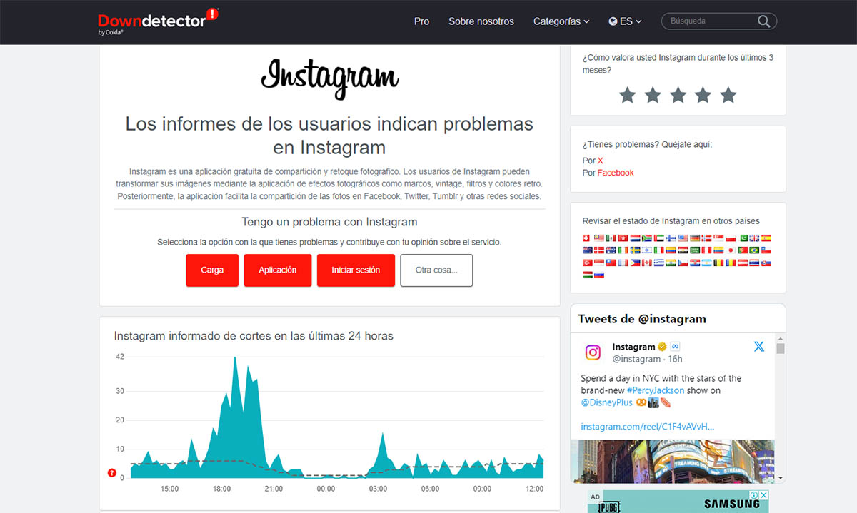 Cómo ver si Instagram está caído