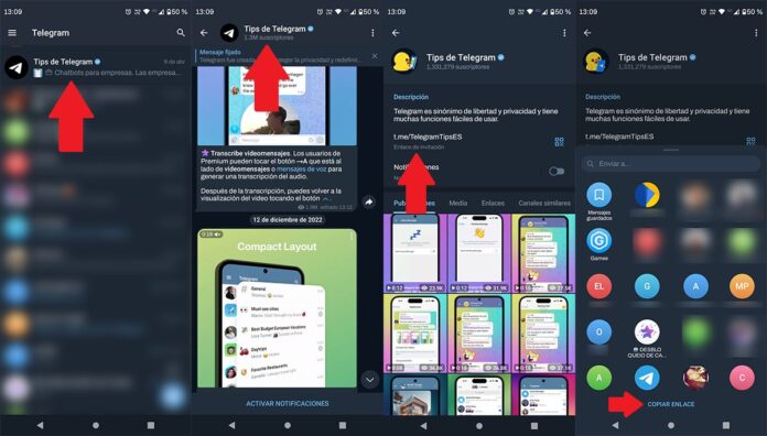 Cómo compartir un canal de Telegram (2026)