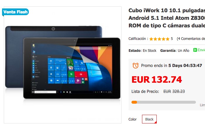 Comprar Cube iWork 10 de oferta por 130 euros