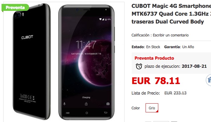 Comprar Cubot Magic 4G