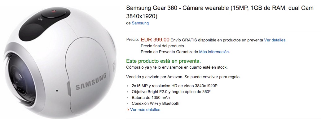 Comprar Samsung Gear 360