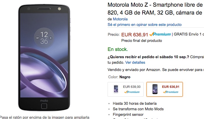 Comprar Moto Z por 637 euros