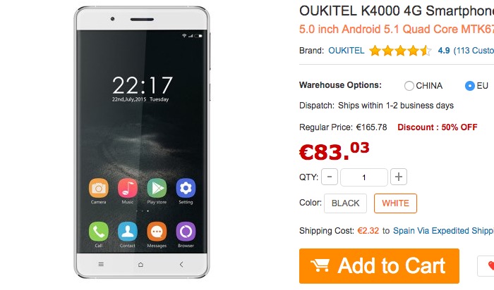 Comprar OUKITEL K4000 oferta