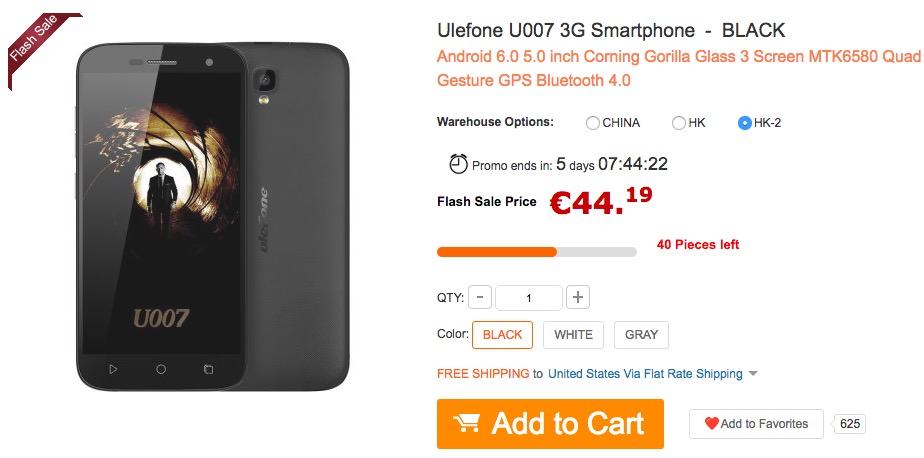 Comprar Ulefone U007 barato