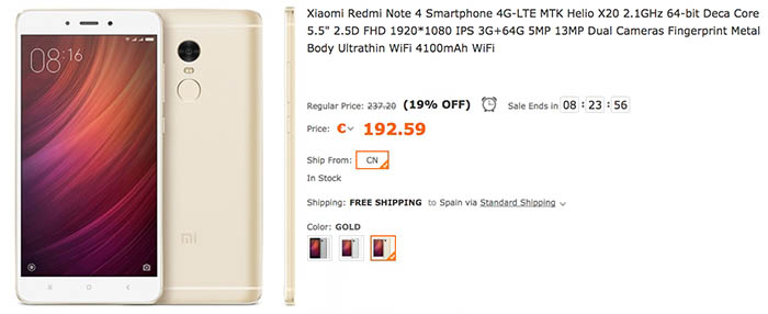 comprar-xiaomi-redmi-note-4-cupon-descuento