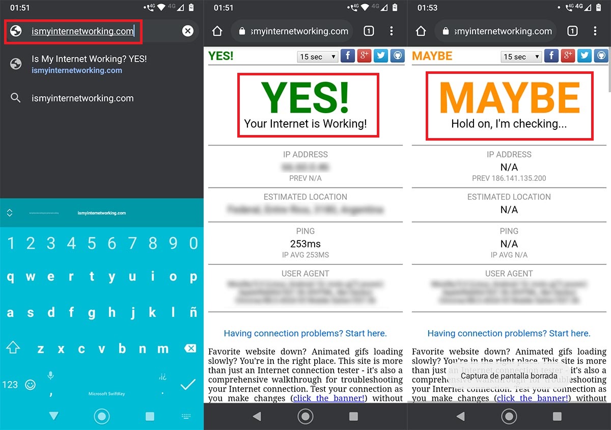 Comprobar conexion a Internet Android