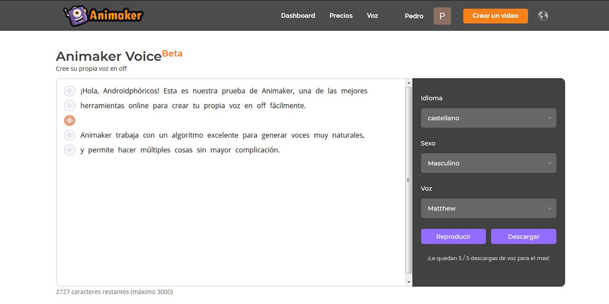 Con Animaker Voice puedes crear voces naturales en varios idiomas