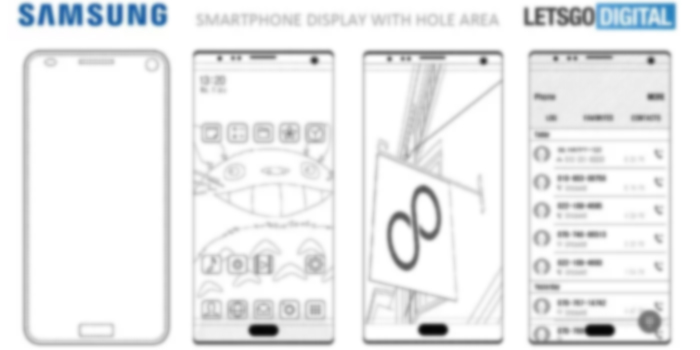 Concepto Samsung móvil 100% pantalla