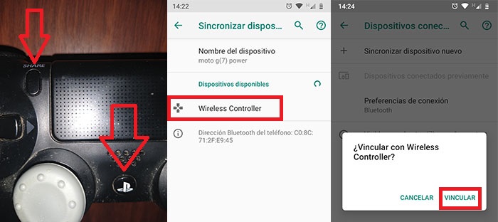 Conectar mando PS4 con smartphone Android