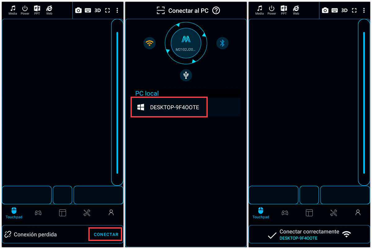 Conectar mediante wifi tu movil como mando para PC